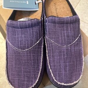 REVITALIGN  WACO Mule Shoe Siesta Orthotic Canvas Slide Women’s Size 12B Purple